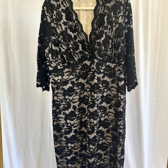 Kiyonna Women''s Plus 3X Black Lace Dress - Picture 7 of 9